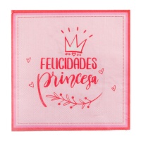 Servilletas Felicidades Princesa 16,5 x 16,5 cm - 12 unidades
