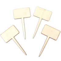 Picks de madera de bocadillos para decorar - 4 unidades