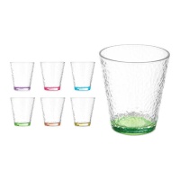 Vaso de 375 ml de lágrima con base de color surtido - 1 unidad