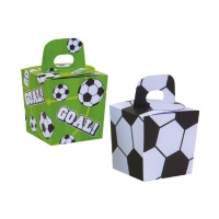 Caja de cartón mini de Fútbol - 6 unidades