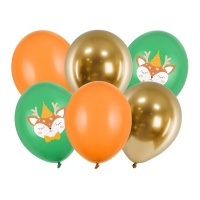 Globos de látex de Baby Ciervo de 30 cm - PartyDeco - 6 unidades