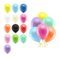 Globos de látex de 23 cm pastel Rainbow - PartyDeco - 100 unidades