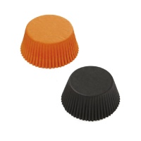 Cápsulas para cupcakes naranjas y negras - Decora - 75 unidades