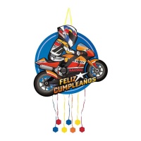 Piñata de moto racing de 45 x 44 cm