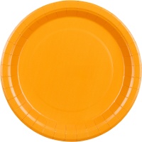 Platos de 23 cm de cartón de colores - 6 unidades