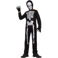 Disfraz de esqueleto infantil con guantes