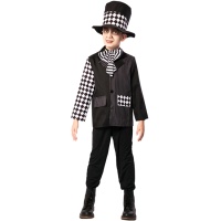 Disfraz de sombrerero loco negro para niño
