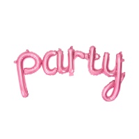 Globo letras Party rosa de 80 x 40 cm - PartyDeco