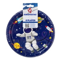 Platos de colección Astronauta de 18 cm - 8 unidades