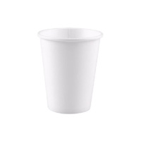 Vasos de cartón blancos biodegradables de 220 ml - 20 unidades