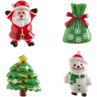 Figuras para roscón de motivos navideños de 3 a 3,5 cm - Dekora - 50 unidades