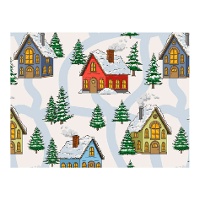 Caja para dulces de paisaje navideño de 18 x 13,5 x 7,5 cm