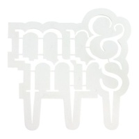 Cortador de topper Mr & Mrs moderno para tarta de 18,5 x 18,5 cm - PME