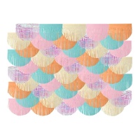 Cortina de flecos colores pastel de 2 x 2 m