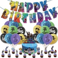 Kit de globos, guirnalda y toppers de Fornite Battle Royal - Monkey Business - 23 unidades