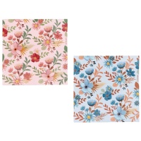 Servilletas floral de 33 x 33 cm - 30 unidades