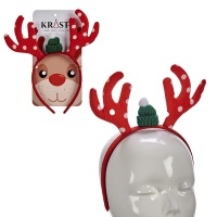 Diadema de reno con gorrito verde