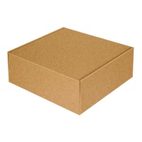 Caja para tarta cuadrada kraft de 25 x 25 x 10 cm - Pastkolor