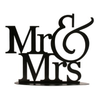 Topper para tarta boda Mr&Mrs negro - Dekora
