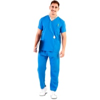 Disfraz de enfermero azul para adulto