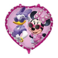Globo de Minnie y Daisy con forma de corazón de 46 cm - Procos