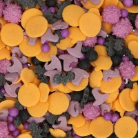 Sprinkles de Halloween lila, negro y naranja de 50 gr - FunCaKes