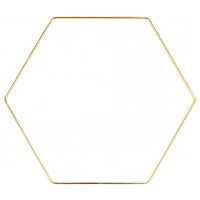 Hexágono metálico dorado de 25 cm - 1 unidad