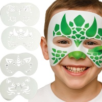 Plantillas para maquillaje de dibujos infantiles - 4 unidades