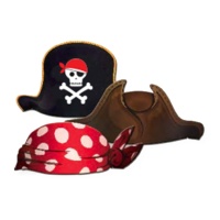 Sombreros de piratas surtidos - 6 unidades