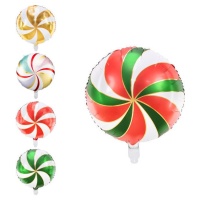 Globo de espiral redondo de colores de 35 cm - PartyDeco - 1 unidad