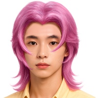 Peluca de K-Pop rock pink para hombre - DISPONIBLE DICIEMBRE 2025
