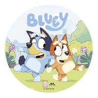 Oblea comestible de Bluey y Bingo de 20 cm