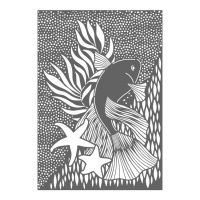 Plantilla Stencil de pez y estrellas de mar de 30 x 20,5 cm - Artemio