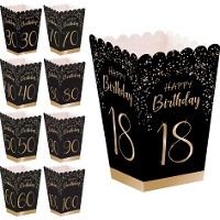 Caja de Elegant Gold alta de números - 12 unidades