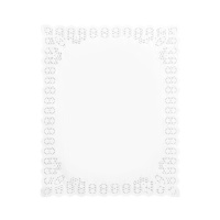 Blonda de 37 x 44 cm rectangular de papel blanco - 100 unidades