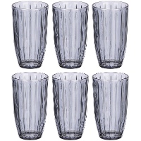 Vaso de 440 ml rayas alto - 6 unidades