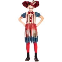 Disfraz de payaso vintage para niña