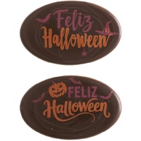 Letrero de chocolate negro de Feliz Halloween - 84 unidades