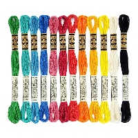 Hilo para bordar Mouliné Spécial Colores Pasión de 4 m - DMC - 12 unidades