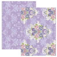 Papel cartonaje de bordados morado de 32 x 45 cm - Artis decor - 3 unidades