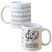 Taza de 330 ml de La música es la banda sonora de la vida - 1 unidad