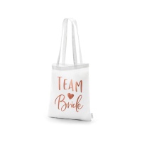 Bolsa de tela blanca Team bride de 39 x 42 cm - 1 unidad