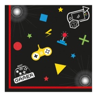 Servilletas de Videojuegos party gamer de 16,5 x 16,5 cm - 20 unidades