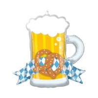 Globo de jarra de cerveza con espuma de 66 x 63 cm - Anagram