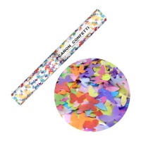 Cañón de confetti de mariposa de papel de colores de 50 cm