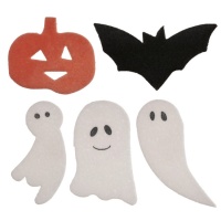 Obleas comestibles de Halloween de 4 a 5 cm - Dekora - 128 unidades