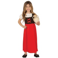 Disfraz de campesina medieval para niña