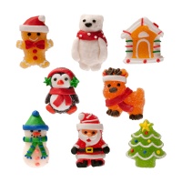 Figuras de gominola de Navidad en 2D - 24 unidades