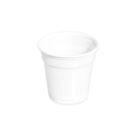 Vasos de 100 ml de plástico blancos - 100 unidades