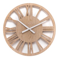 Reloj de pared madera números romanos de 60 cm - DCasa